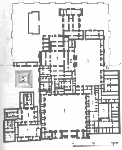 Plan pałacu Sargona II w mieści Durszarrukin